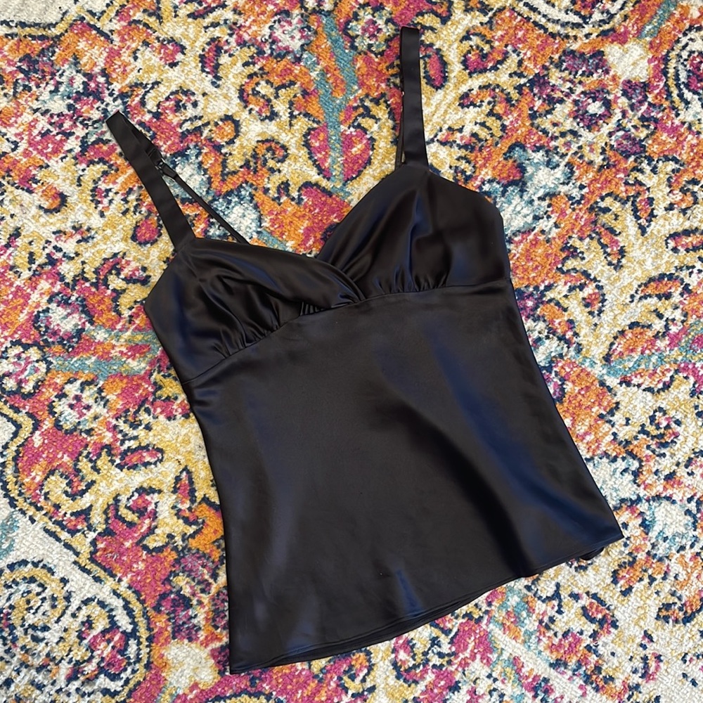 Flora Nikrooz Black Satin Camisole